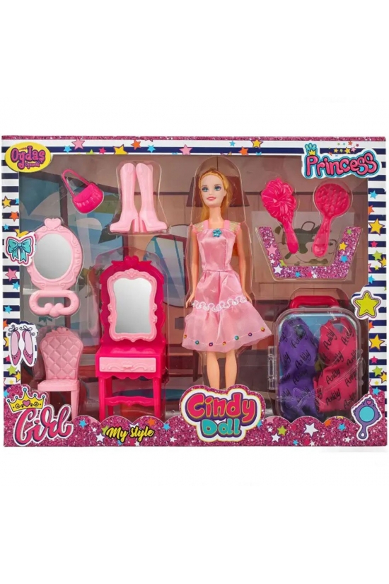 Cindy Doll Bebekli Güzellik Seti ve Bavul 02454