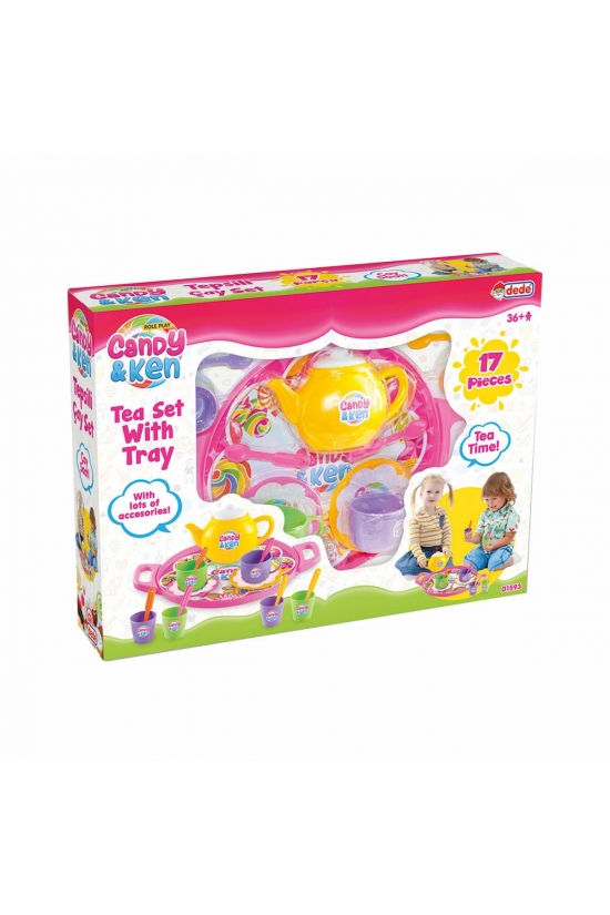 01593 Candy Ken Tepsili Çay Set -Dede